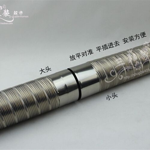 新品304不锈钢油烟机排烟管160mm弯头可弯烟囱管烟道X软管通风管 - 图2