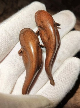 极速实心纯铜鲶鱼手把件古t玩铜小件紫铜茶宠日式茶道具小摆件仿