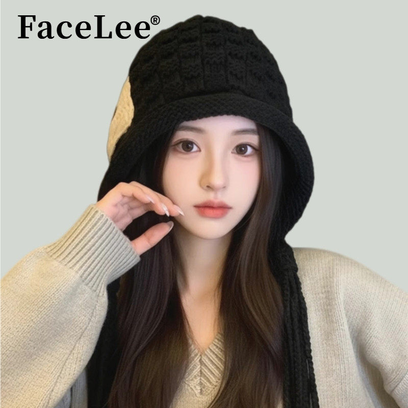 FaceLee日本设计师联名款韩版流苏时尚潮流雷锋帽女秋冬保暖手工,淘宝优惠券,粉丝福利购,淘宝优惠卷