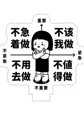 创意可爱打工人桌面摆件内在搞怪办公室上班趣味文字亚克力立牌