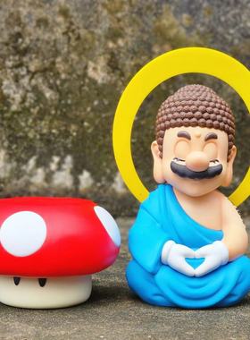 【拾壹】超大号37CM佛祖马里奥超级玛丽手办动漫创意潮玩礼物摆件