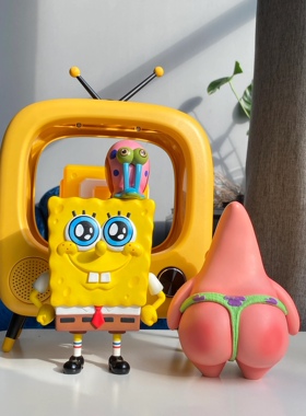 【拾壹.】海绵宝宝公仔好朋友派大星公仔周边盲盒居家桌面大摆件