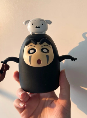 【拾壹】蜡笔小新cos无脸男可爱摆件礼物 桌面手办车载装饰摆件