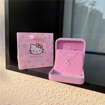New Sanrio Hello Kittys Y2K Sweet Kawhaii Ring Necklace Carto