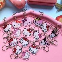 Hello Kitty Acrylic Keychain Accessories Sanrio Anime Figure