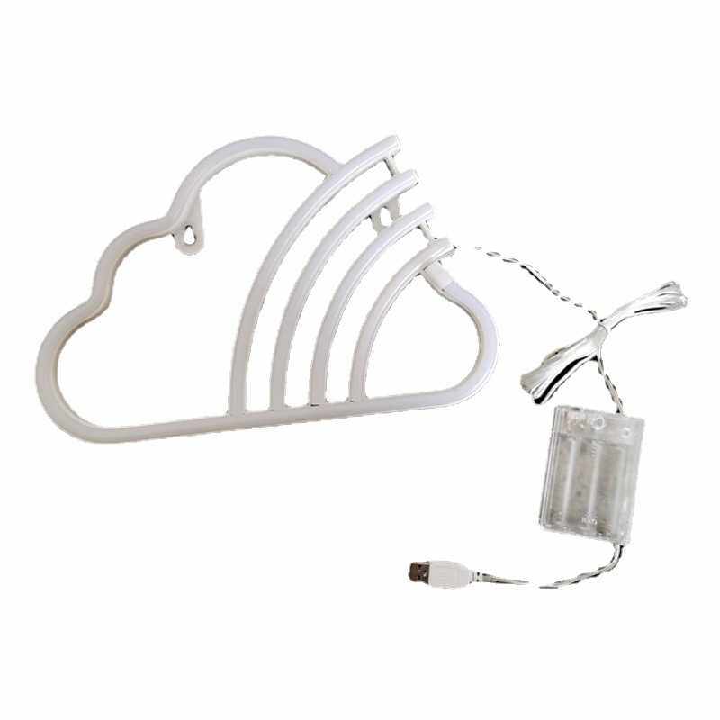 新款直销LED跨境彩虹云朵霓虹灯彩灯造型灯网红挂墙节日氛围装饰,淘宝优惠券,粉丝福利购,淘宝优惠卷