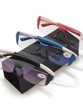 双光防蓝光老花镜远近两用看书走路老人高清防疲劳老花眼镜轻便