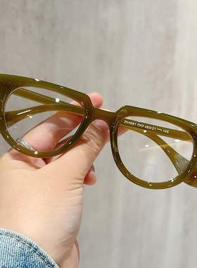 椭圆半框复古猫眼墨镜女 ins网红时尚小框沙滩遮阳韩版太阳眼镜潮