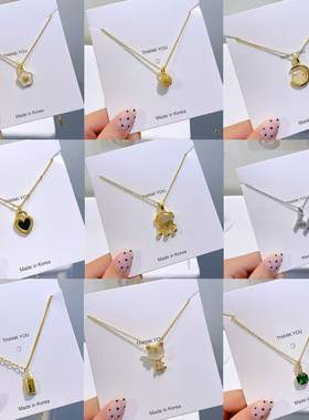 韩版轻奢设计感钛钢项链女个性百搭网红锁骨链小众流苏气质范饰品