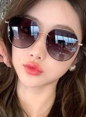 2024新款时尚高级感墨镜女士款大脸显瘦开车专用太阳眼镜防紫外线