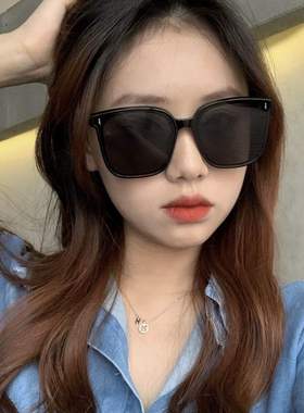 GM灰绿墨镜女夏海边防晒紫外线圆脸偏光男士开车2024新款潮