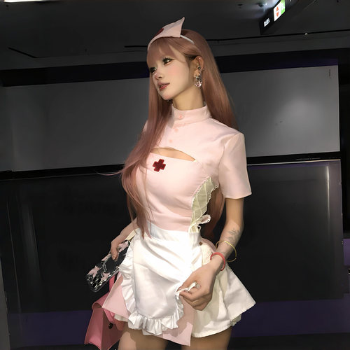 粉嫩甜心护士*万圣节服装性感制服套装2025新款cos万圣穿搭衣服女 - 图1