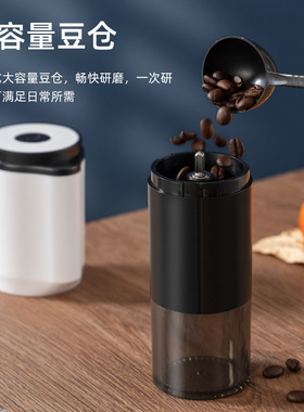 空盒子手摇咖啡机轻奢便携式研磨机可调节电动研磨器咖啡豆研磨跨
