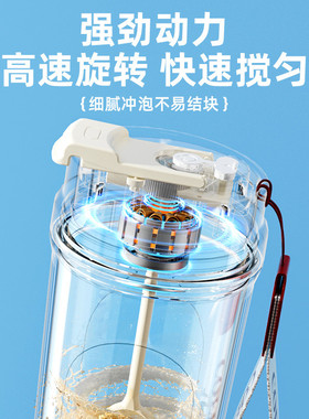 空盒子电动搅拌杯便携办公室奶粉耐高温摇摇杯食品级健身水杯自动