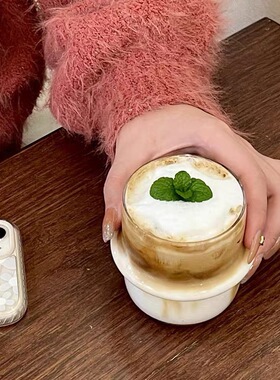 空盒子家用高硼硅玻璃草帽杯子玻璃杯 女士水杯简约透明创意草帽