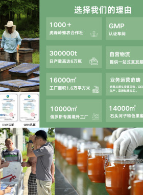 分装瓶收纳罐虎峰岭黑蜂椴树蜜结晶蜜东北原产蜂蜜500OO EM