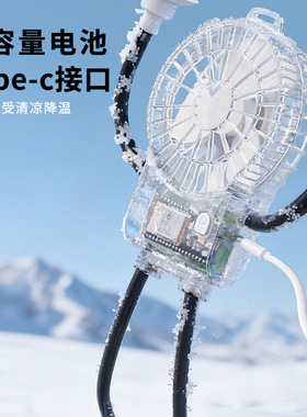 空盒子迷你小风扇吸盘桌面厨房折叠扇 八爪鱼通用电风扇静音usb电