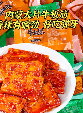 分装瓶收纳罐内蒙古厚切牛板筋开袋即食香辣大块牛板筋特产零食大
