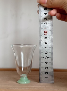 空盒子高硼硅玻璃高脚杯一体成型高透亮茶具高足品杯小草品茗杯闻