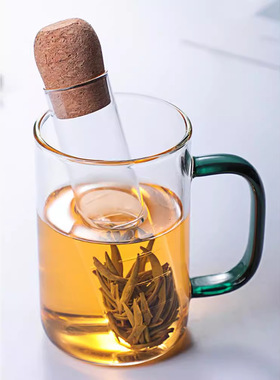 空盒子玻璃试管茶包管泡茶神器办公室茶具过滤器茶叶滤茶器漏斗茶