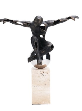 现代轻奢体操抽象艺术人物金属摆件样板间玄关客厅酒柜卧室装饰品