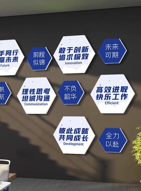 企业文化墙办公室氛围布置装饰挂画会J议公司传媒激励志标语设计