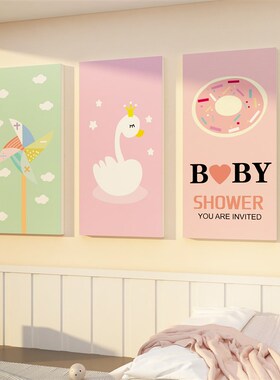 网红云朵贴纸儿童房间布置墙v面装饰品女孩公主卧室床头画背景创