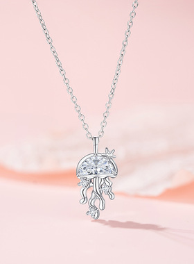 原创设计春日蝴蝶系列水母项链女优雅时尚海星锁骨链送女友