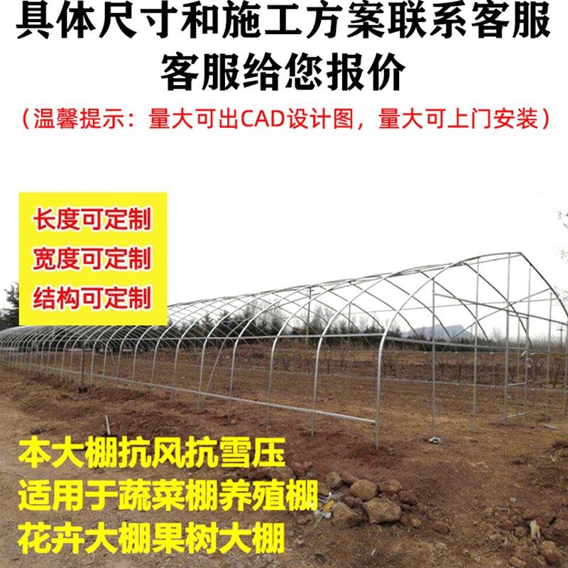 温室大棚骨架钢管定制养殖蔬菜花卉养猪简易连体连栋暖棚配件镀锌,淘宝优惠券,粉丝福利购,淘宝优惠卷
