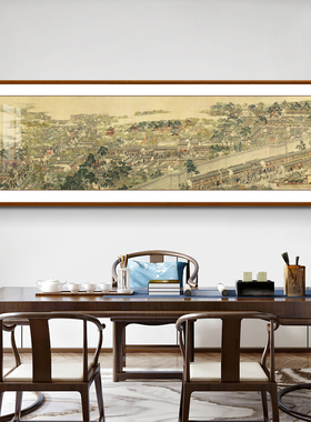 徐杨姑苏繁华图仿古国画新中式客厅装饰画书房茶室办公室背景挂画