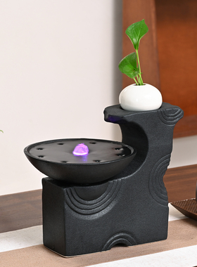 循环流水摆件客厅茶室桌面