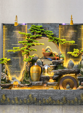 大型落地假山流水开业乔迁礼