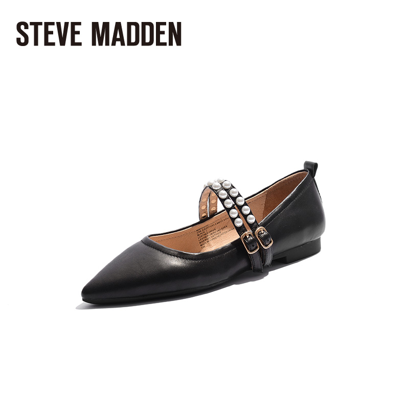 Steve Madden/思美登春季新款平底玛丽珍搭扣单鞋女 MARIANNE - 图0