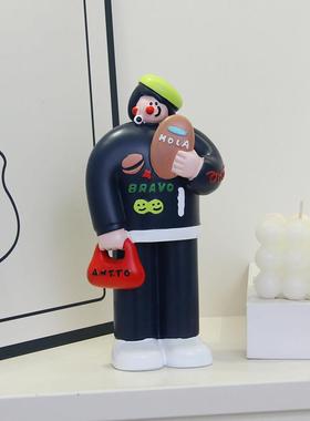 ins 面包人摆件客厅酒柜装饰品蛋糕店咖啡馆吧台人物摆设开业送礼