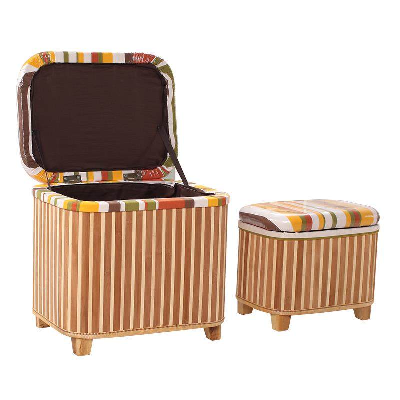 包邮竹编收纳凳储物凳简约换鞋凳儿童穿鞋凳实木坐凳储物箱可坐人,淘宝优惠券,粉丝福利购,淘宝优惠卷