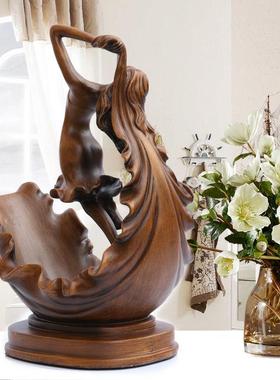 美女红酒架客厅摆件北欧家居创意酒托现代简约酒柜装饰工艺品摆设