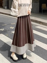 2023 When the seasons new high quality sweater knit half a dress ferret 100 lap fashion