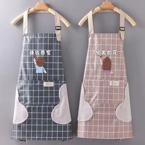 Apron Home Kitchen Cooking Waterproof Grease Stains Erasable new adult workwear Men and women Waistline Custom