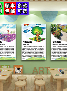 美术课程体系墙面布置装饰挂画图