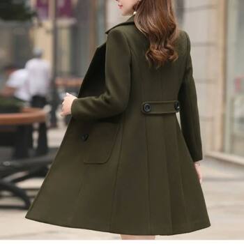 ແອວ woolen coat woolen coat waisted woolen coat woolen coat