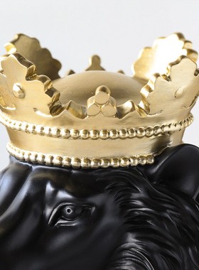 高级感客厅桌面狮子小夜灯摆件轻奢家居玄关电视柜装饰样板间摆设