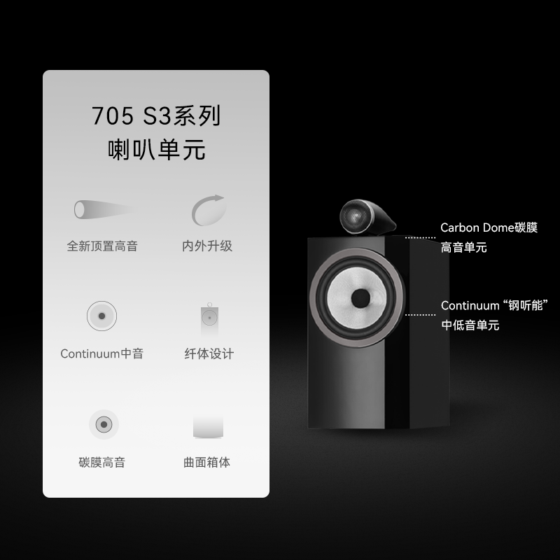 BW宝华韦健705S3书架音箱家用客厅发烧高保真HIFI功放套装