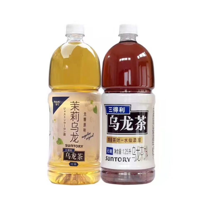 SUNTORY/三得利乌龙茶无糖茉莉乌龙茶饮料0脂0糖1.25L*4大瓶正品,淘宝优惠券,粉丝福利购,淘宝优惠卷