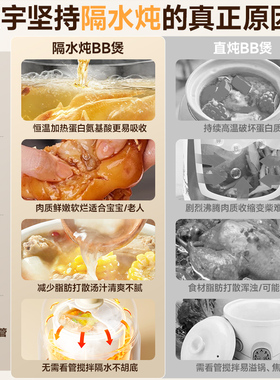婴儿辅食熬米油天然陶瓷隔水炖