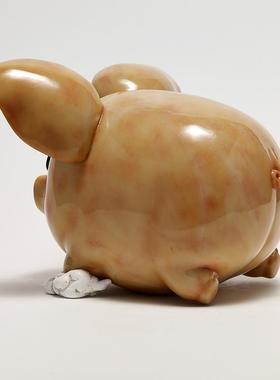 稀奇艺术《稀奇猪》瞿广慈创意桌面摆件简约饰品现代雕塑生肖礼物