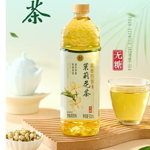 盒马 馥香四窨茉莉花茶饮料 无糖 900ml*12瓶 - 图3