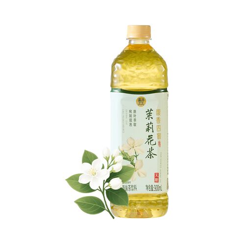 盒马 馥香四窨茉莉花茶饮料 无糖 900ml*12瓶 - 图0