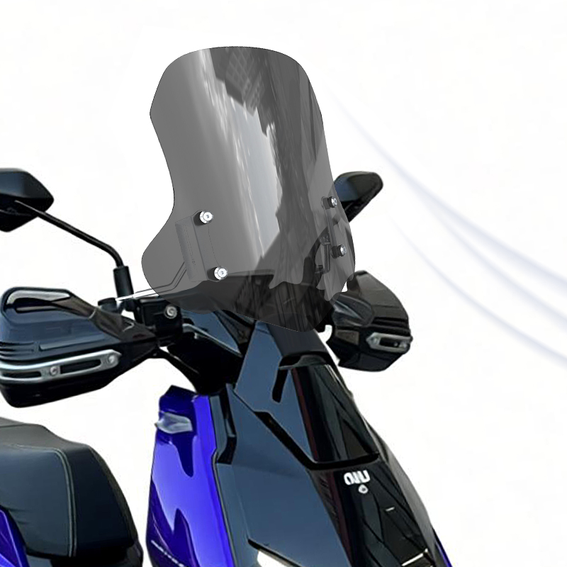 适用电动车小牛FX前挡风玻璃改装透明加高风挡护胸挡风挡雨板配件 - 图1