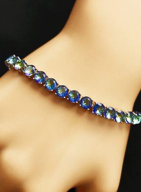 钻石之乡河南钻石商丘人工钻石七彩色圆形手链女生6.0圆形手a2605