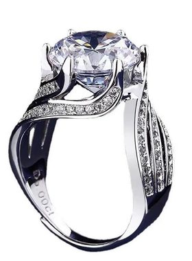 钻石之乡河南钻石商丘2024新款轻奢5克拉戒指女碳钻石戒指开a2522